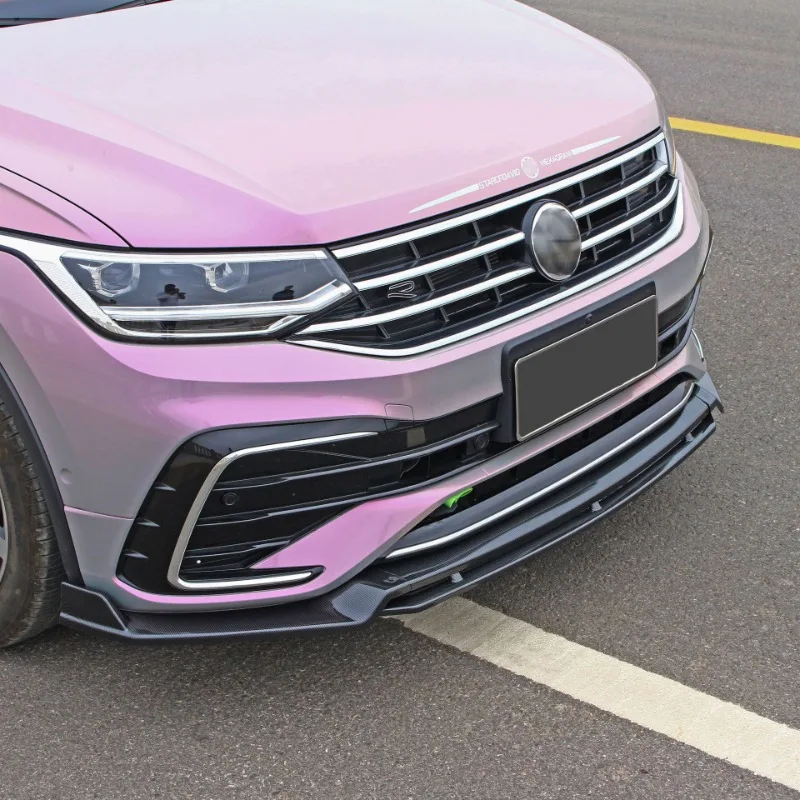 

For VW Tiguan TSI TDI R Line MK2 Facelift 2020-2023 Front Bumper Lip Spoiler Splitter Lip Cap Body Kit Guards Car Accessories