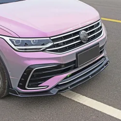 For VW Tiguan TSI TDI R Line MK2 Facelift 2020-2023 Front Bumper Lip Spoiler Splitter Lip Cap Body Kit Guards Car Accessories
