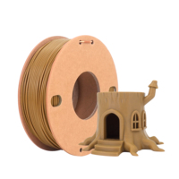 Likesilk WOOD 3D Printing Filament PLA F 3D Printing Filament 1.75mm Dimensional Accuracy +/- 0.02 mm, Teak Color PLA F  0.25KG