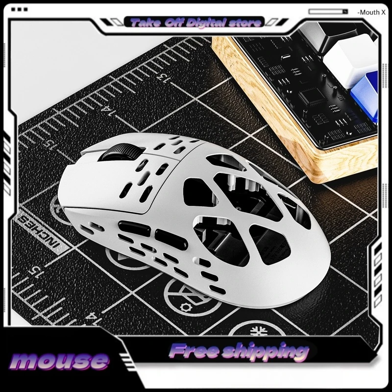 Am3 Max Mouse With Three Modes Of Connection Made Of Magnesium Aluminum Alloy Material Dpi Adjustable Suitable For Most Devices