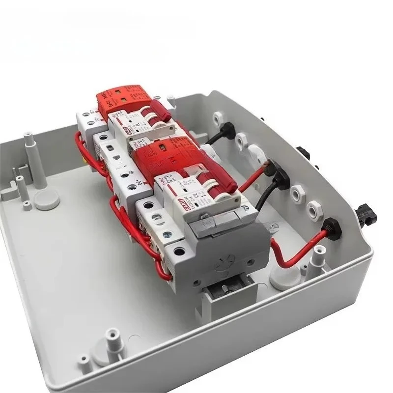

Photovoltaic bus box Solar DC bus box 2 in and 2 out voltage DC500V waterproof, dustproof and anti-reverse monitoring