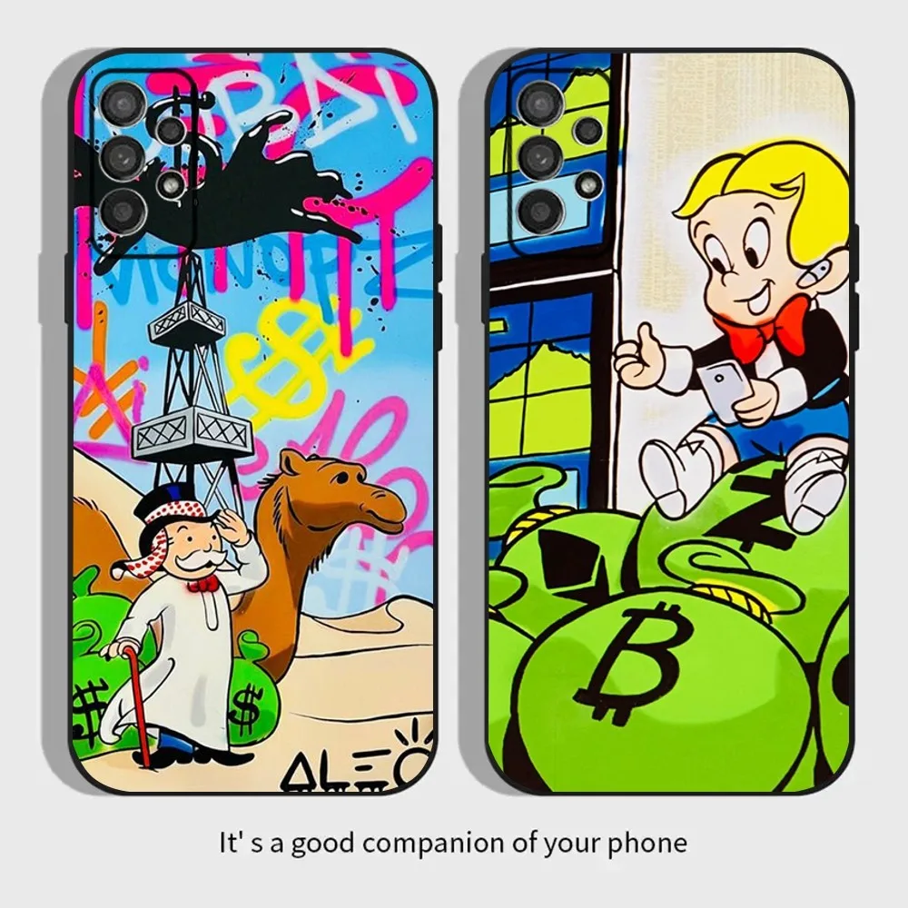 Alec M-Monopoly Draw Phone Case For Samsung Galaxy A13,A21s,A22,A31,A32,A52,A53,A71,A80,A91 Soft Black Cover