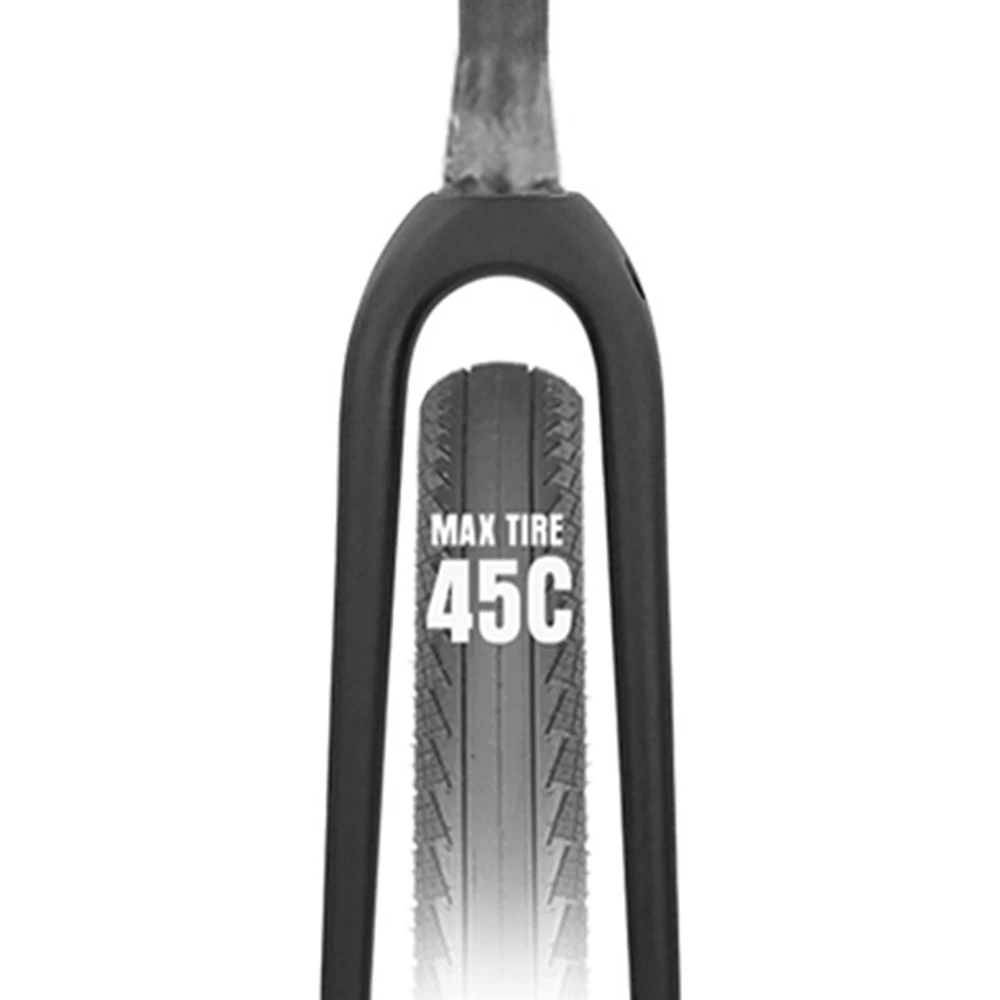 Grind Carbon Fiets Vork Racefiets Vork 100mm Max 45C 1-1/8 "Rechte/Taper Buis Schijfrem voorvork