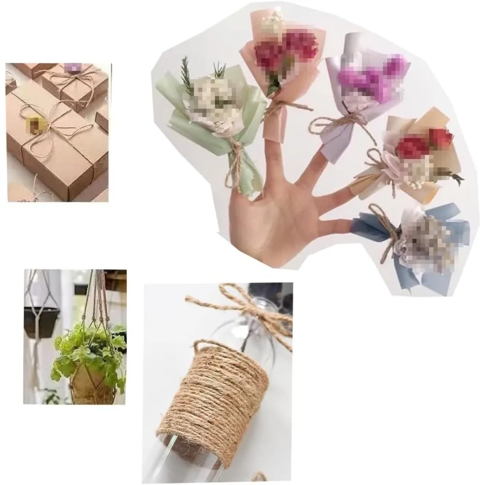 سلسلة خيوط الجوت 328 قدم، خيوط عيد الميلاد، سلسلة التعبئة، سلسلة التعبئة لمشاريع تغليف الهدايا اليدوية والبستنة - تخفيضات ساخنة #4