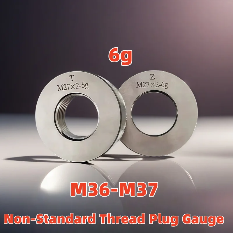 

1 Set 6g Metric Thread Ring Gauge M36 M37 GO/NO GO High-Precision Professional Customizable for Mechanical Inspection