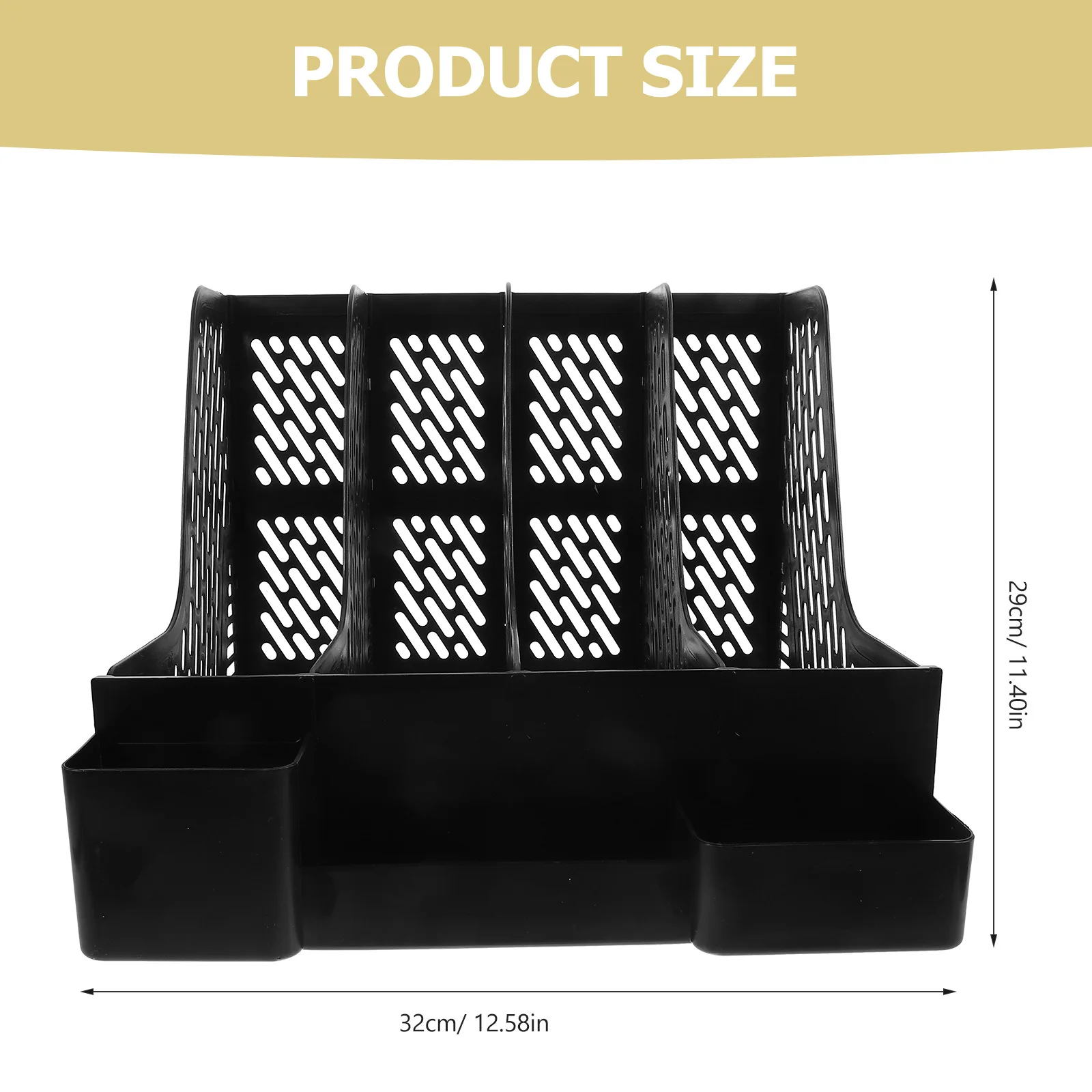 1 Set Plastic Cubbyhole Desktop Document Storage Rack Organizer For Files Folders Letters Multi-Grid File Holder Stand Book