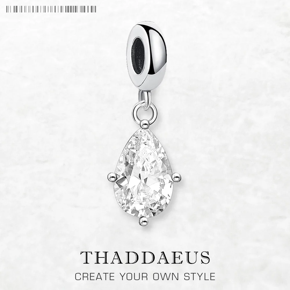 

Water Drop Dangle Charm Pendant New Europe Style Jewelry For Women Classic Gift In 925 Sterling Silver