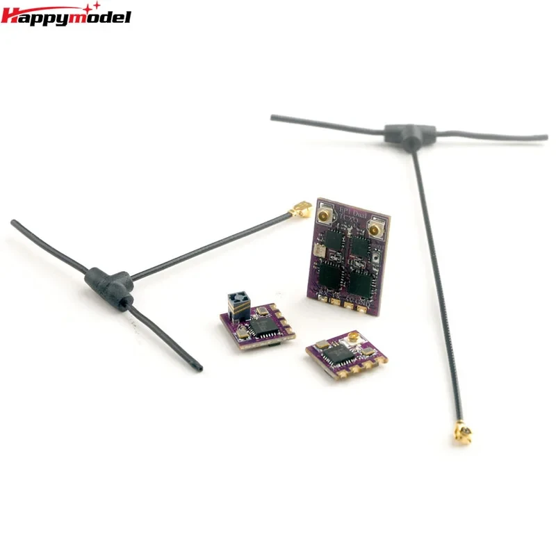 HappyModel 2.4G ELRS EP1 EP2 EP1 DUAL TCXO True Diversity Receiver with RF Amps for FPV Freestyle Long Range Drone DIY Parts