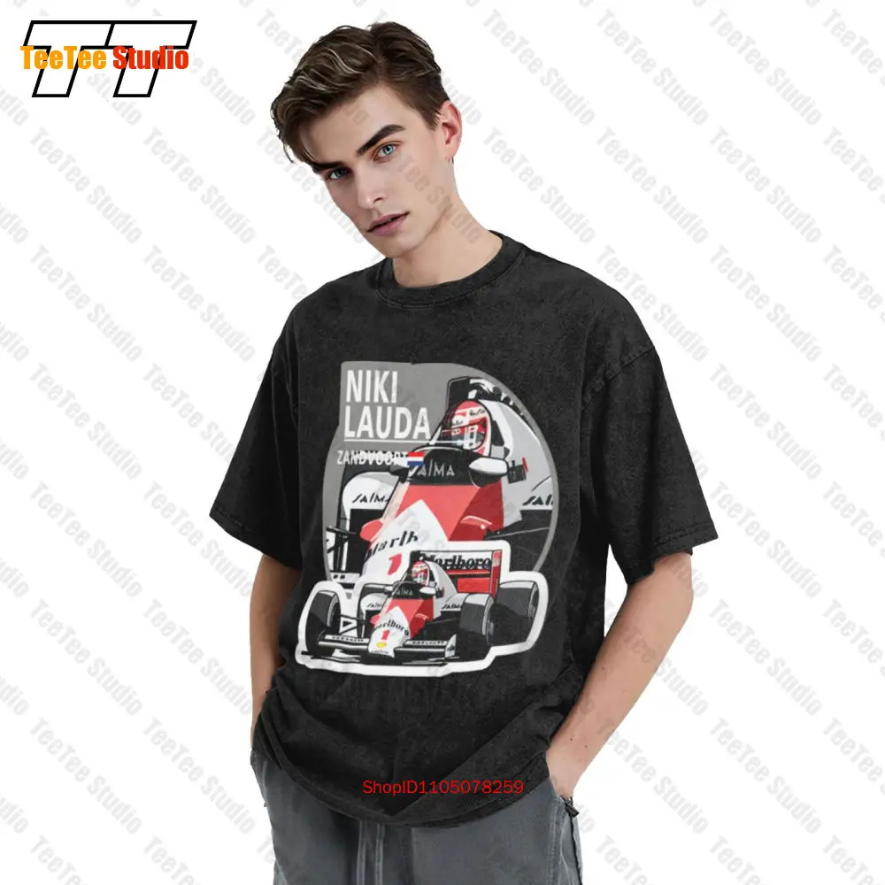 تي شيرت Motorsport Formel 1 Grand Prix Niki Lauda Legende Rip كبير الحجم TB4L