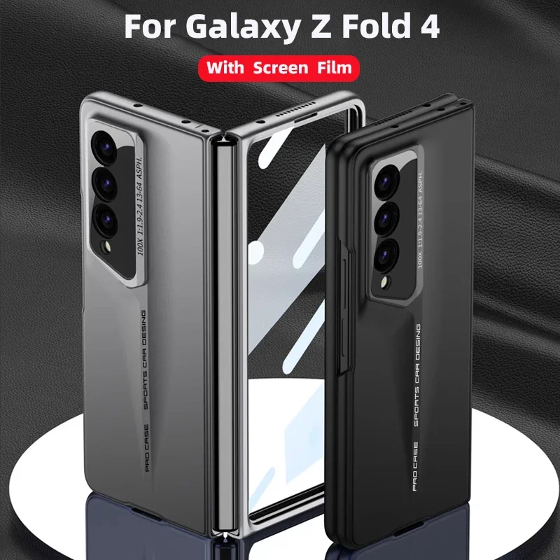 For Samsung Galaxy Z Fold 5 Fold 4 Ultra-thin Case Built-In screen protection Film Blade Anti-fall Shockproof Hard Back Cover