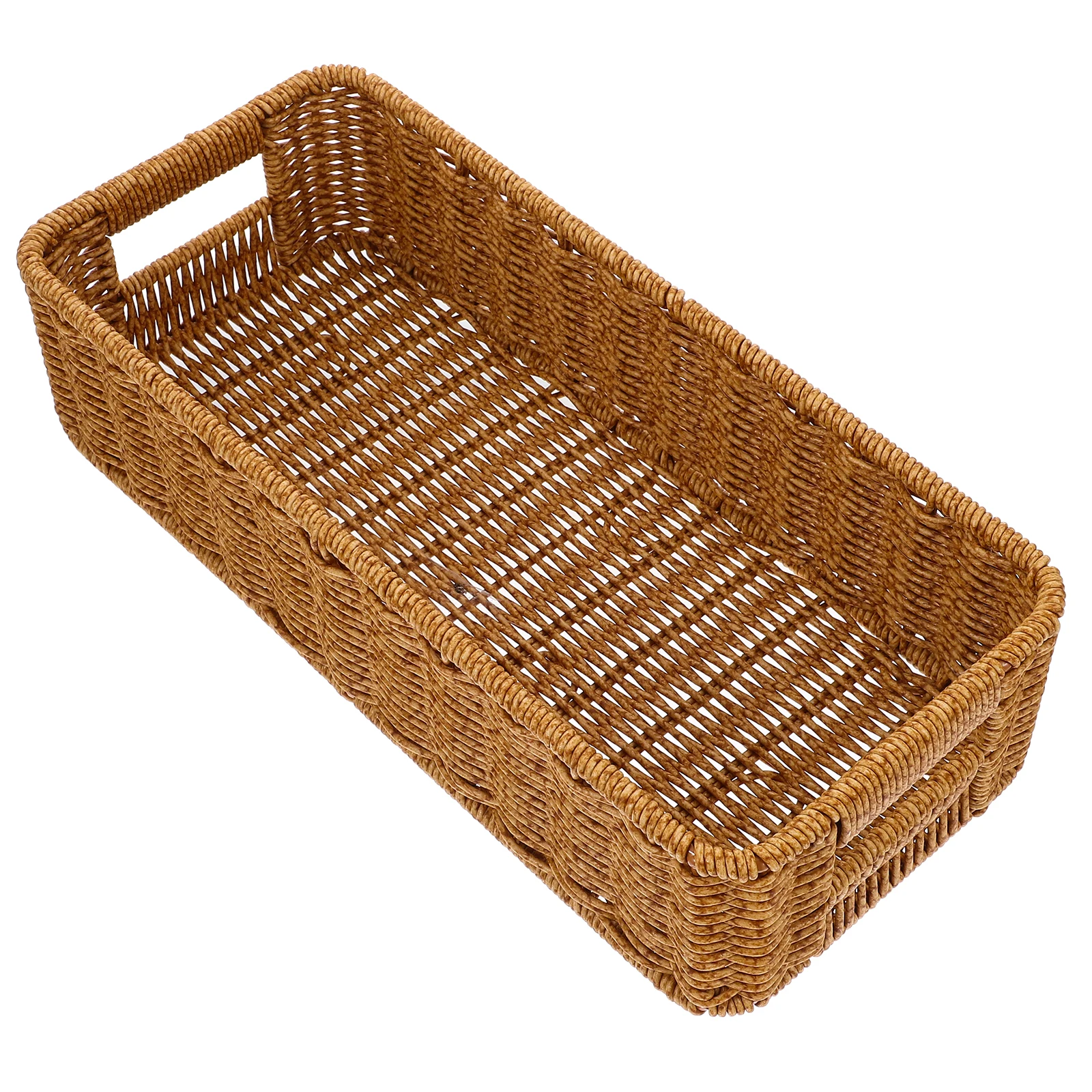 

Large Capacity Plastic Rattan Style Tableware Storage Basket Utensil Holder Kitchen Fork Spoon Chopstick ganizer Drainage