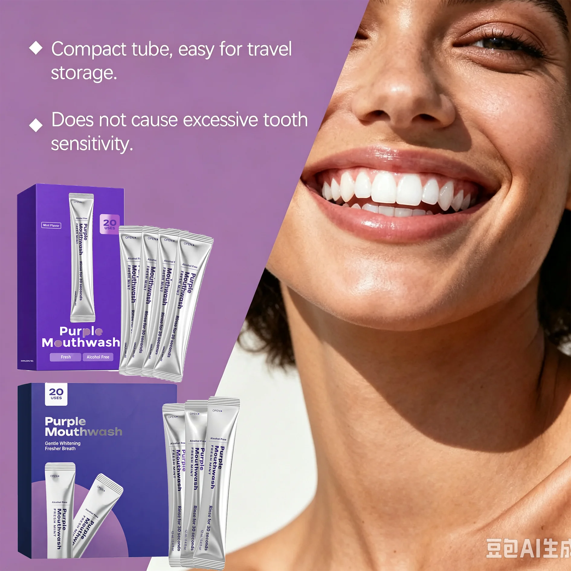 Obat Kumur Ungu Pengoreksi War - Whitening Mouthwash ulasan dan harga