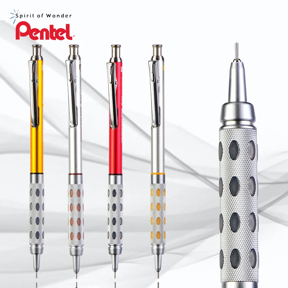 Pentel Graph Gear Metal Rod Automatic Pencil Low Center of Gravity Adjustable Pen Tip PG1013/1015/1000 Drawing Sketching