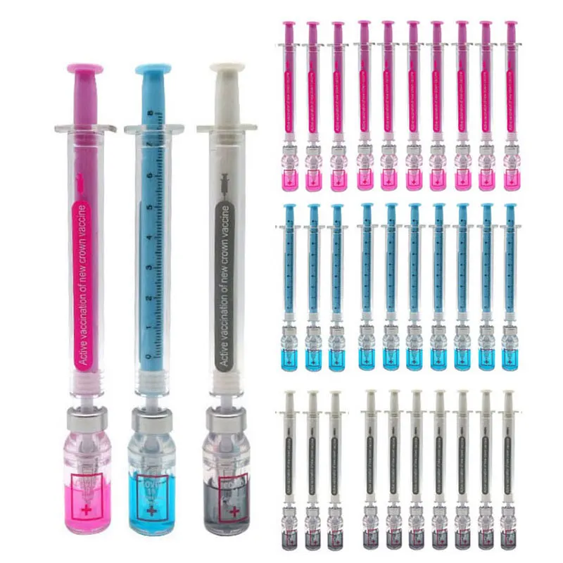 

30Pcs Novelty Syringe Peculiar Shape Cute Stationery 0.5 mm School Office Supplies Gel Pen