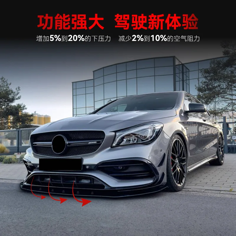 

For Mercedes Benz CLA C117 CLA200 CLA260 CLA45 AMG 2016-2019 Year Front Splitter Bumper Lips Exterior Parts Accessories Body Kit