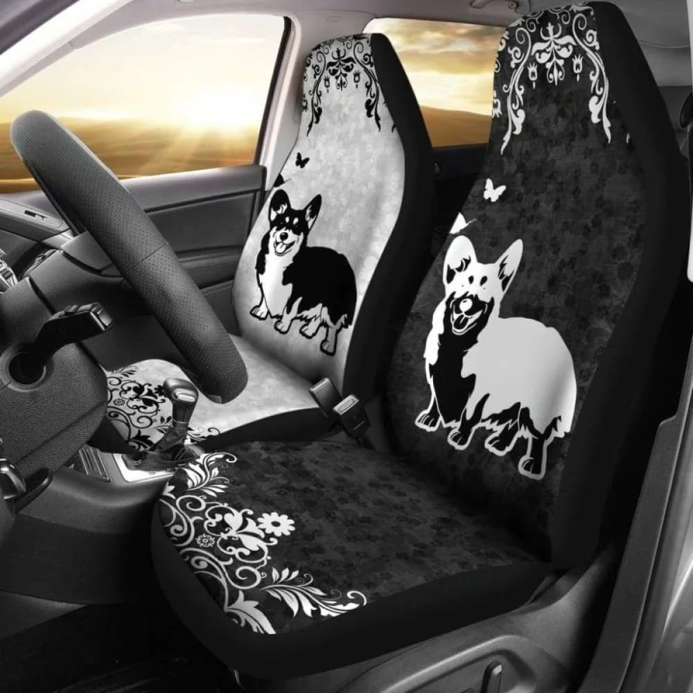 Cardigan Welsh Corgi ,Pack of 2 Universal Front Seat Protective Cover