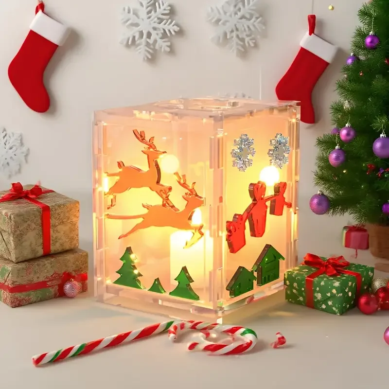 قالب سيليكون الراتنج - لوحة حائط ثلاثية الأبعاد على شكل رجل ثلج مع قالب عرض قابل للفتح للشموع التي تصنعها بنفسك والحرف اليدوية من راتنجات الجبس والإيبوكسي | دائم #5