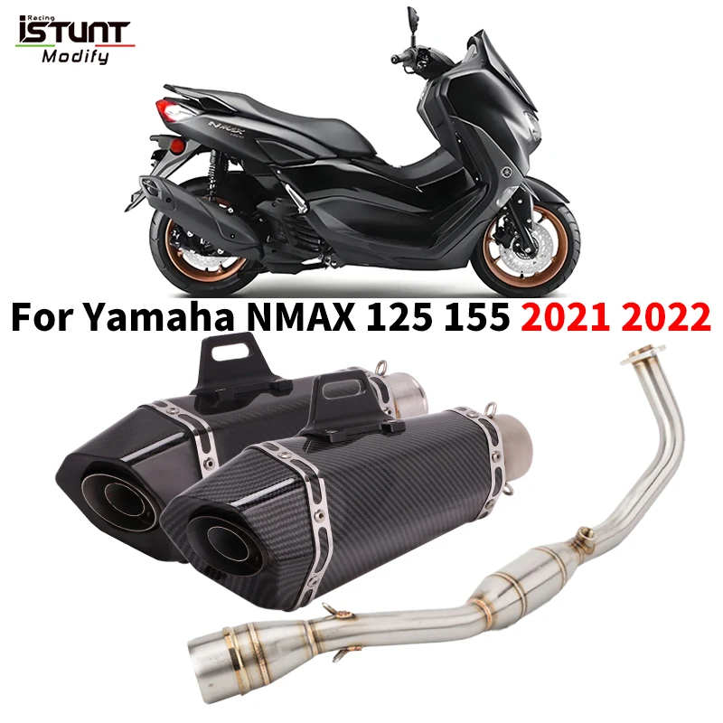 Slip For Yamaha NMAX 125 155 NMAX125 NMAX155 2021 2022 Motorcycle Exhaust Full System Escape Moto Front Link Pipe With Muffler