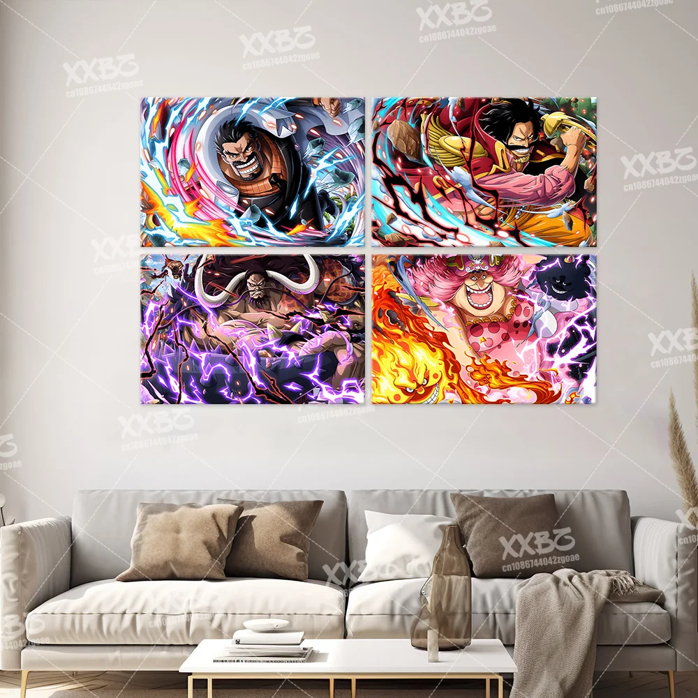 ONE PIECE Poster Monkey D. Luffy Painting Home Decor No Frame Wall Art Anime Roronoa Zoro Canvas Picture Vinsmoke Sanji Mural