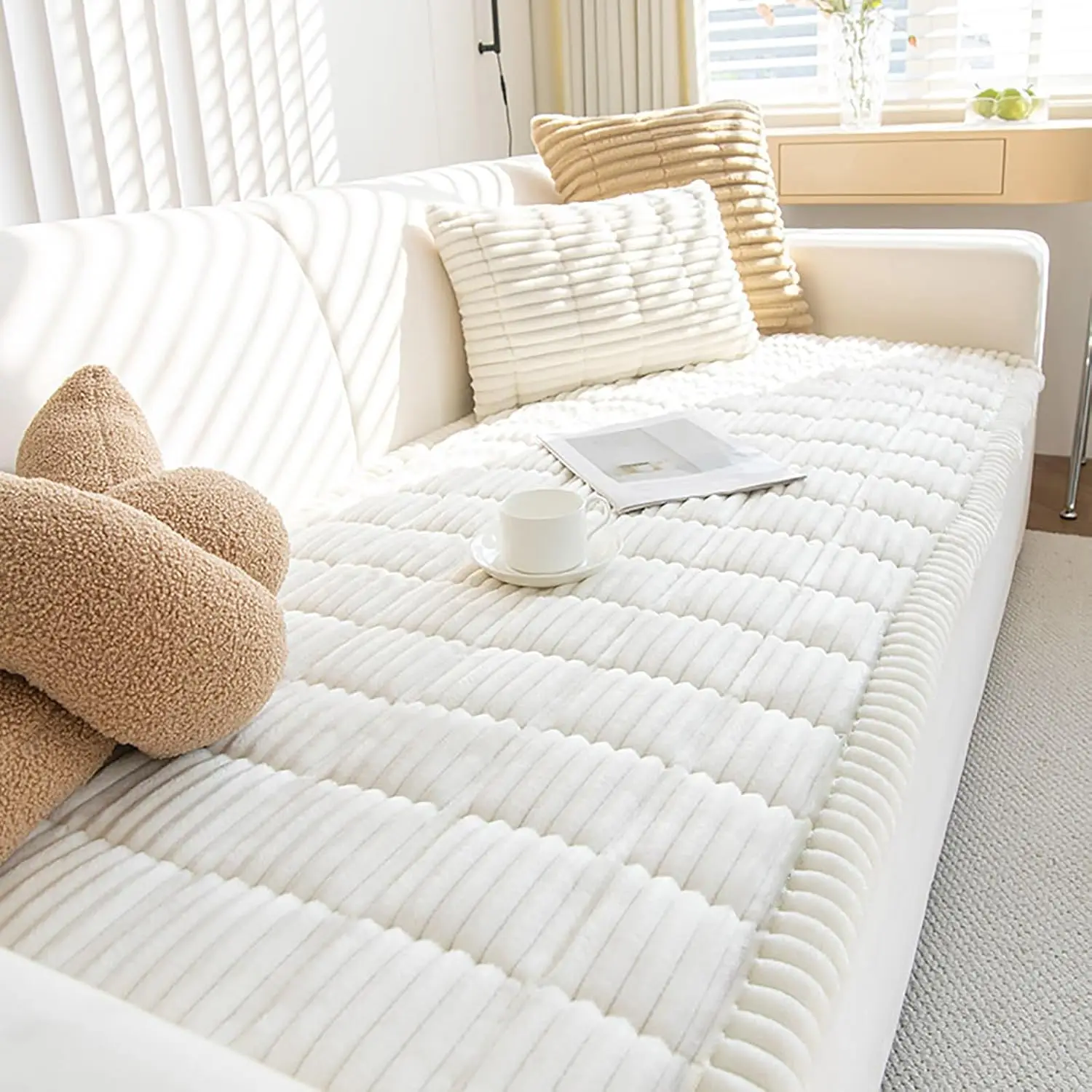 

Non-Slip Washable Dog Couch Cover for Sofas, Pet-Friendly Furniture Protector