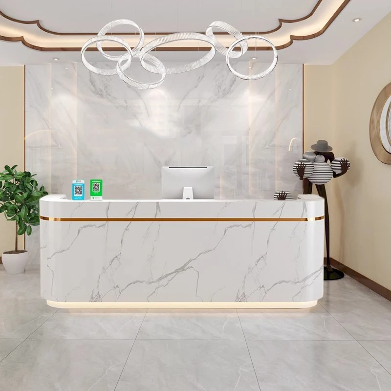 

Beauty Salon Reception Desks Creative Aesthetic Unique Design Reception Desks Italian Style Theke Empfang Commercial Furniture