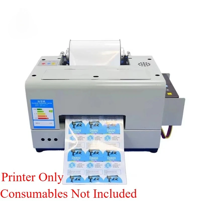 A4 Roll-to-Roll Color Label Printer 1200DPI Inkjet Sticker Printer for Commercial Use