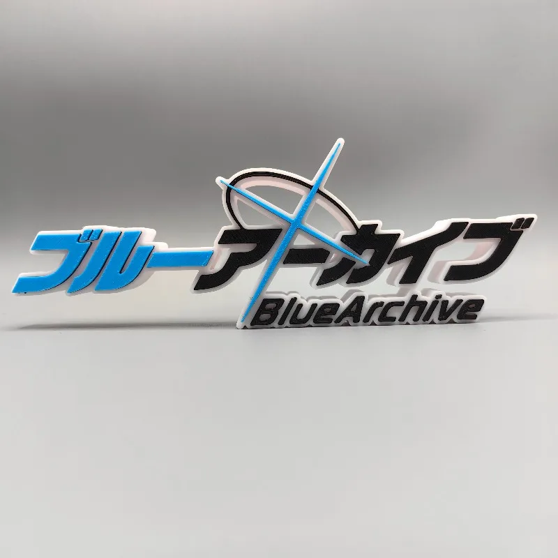 

New 17x6x2cm Anime Game Blue Archive 3D Font Logo Stand Model PLA Material DIY Decoration Role Play Exhibition Ornament Toy Gift