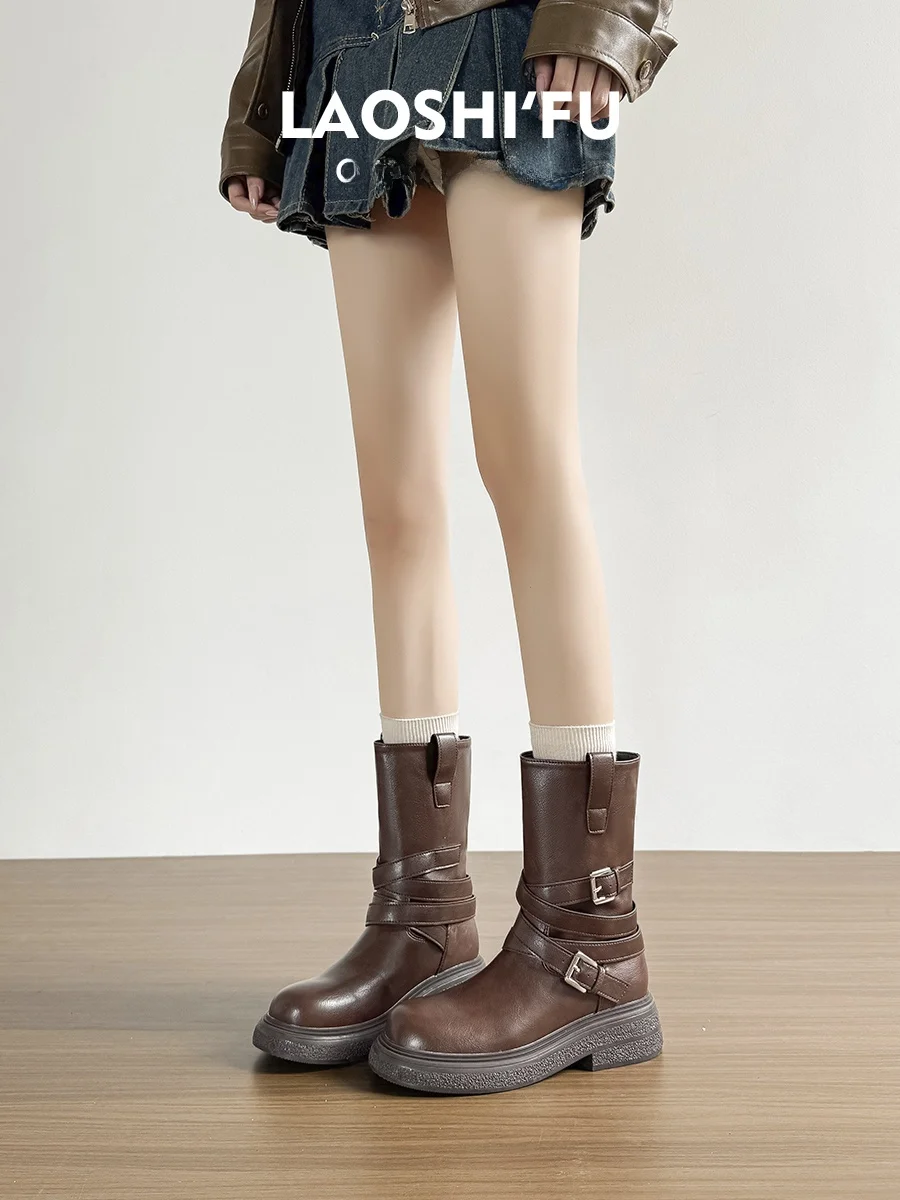 bottes-en-cuir-veritable-pour-femmes-style-retro-mi-mollet-bottes-de-cowboy-occidentales-tige-en-cuir-collection-automne