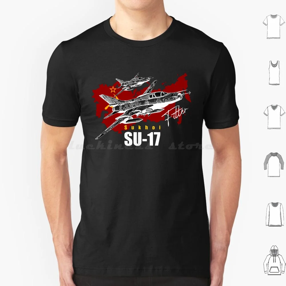 Sukhoi Su-17 Vintage Soviet Fighterjet T Shirt 6Xl Cotton Cool Tee Su 17 Fitter Sukhoi Su 17 Airplane Russian Military Cold War