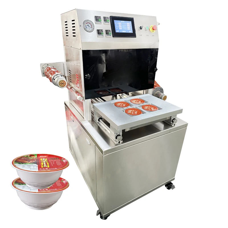 Hot Sale Modified Atmosphere Tray Sealing Machine Vacuum Gas Filling MAP Packer for Ready Meal Cooked Meat Food