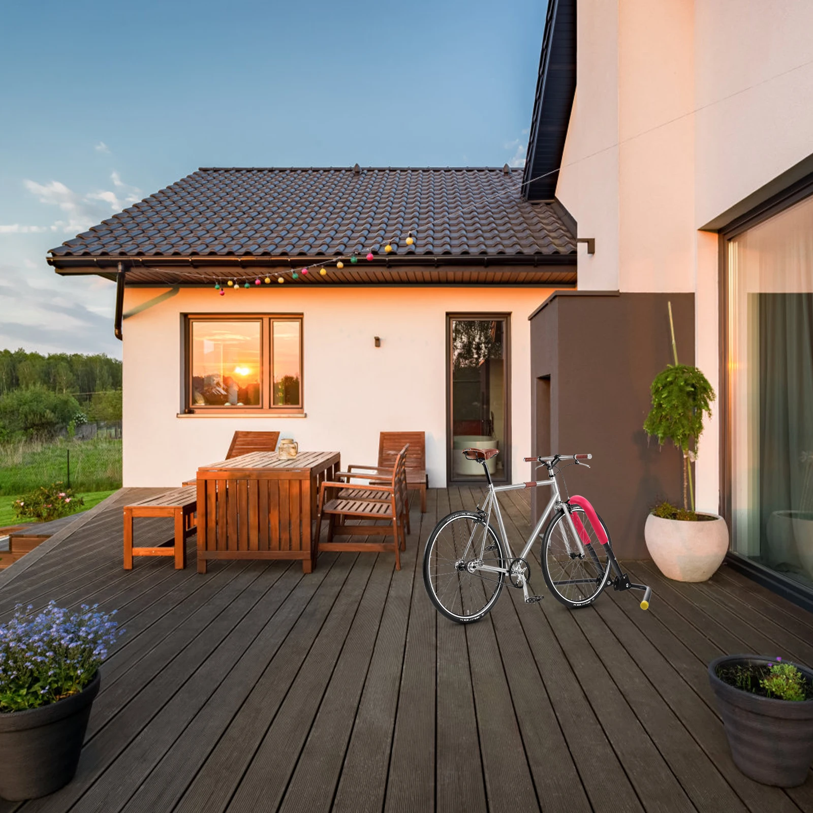 1pc Balance Bike Kickstand Adjustable Metal Side Stand For Mountain Road Folding Bikes Durable Parking Rack Rear Bike Stand