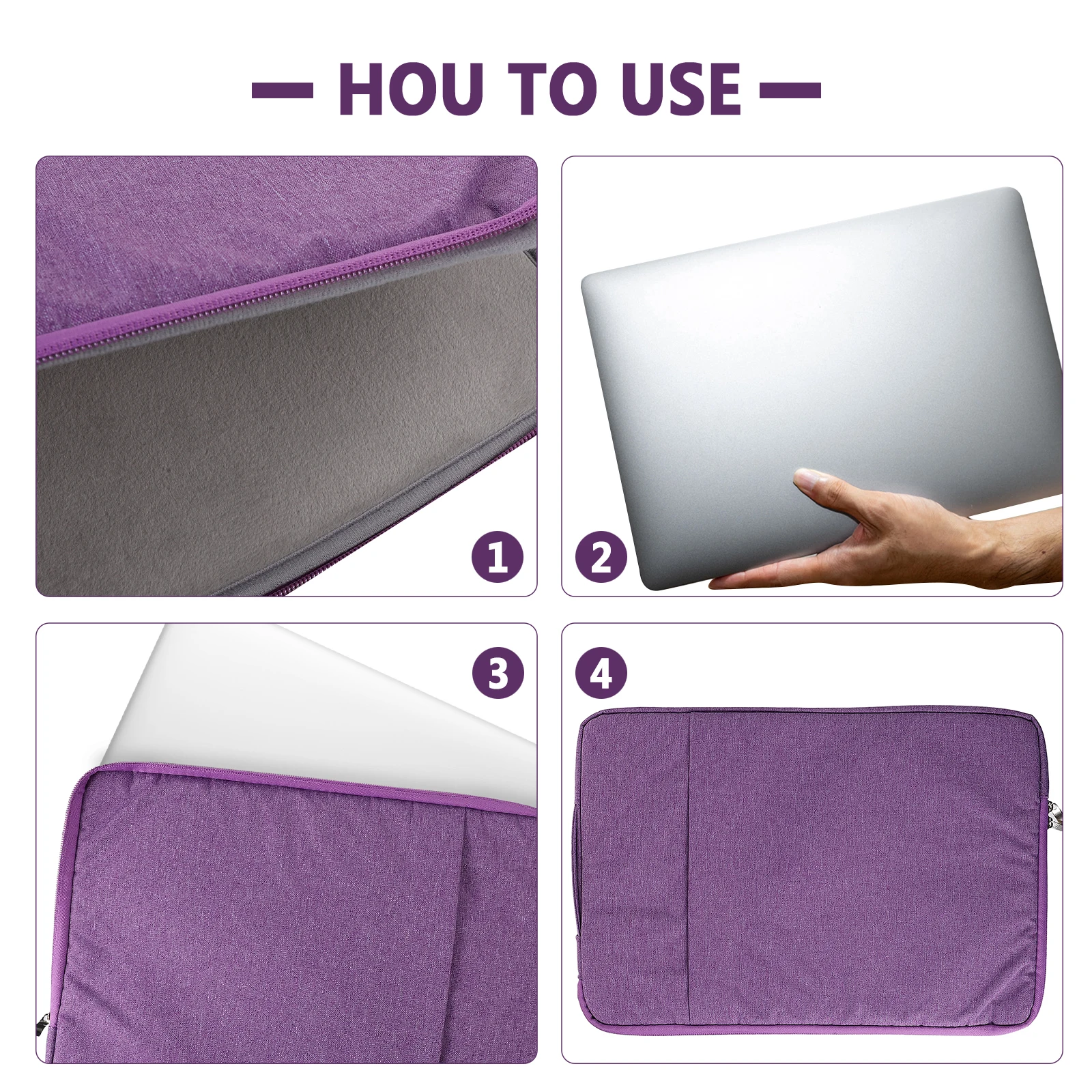 

15 Inch Laptop Protective Case Waterproof Oxford Cloth Durable Storage Pouch Notebook Computers Office Travel Work Compatible