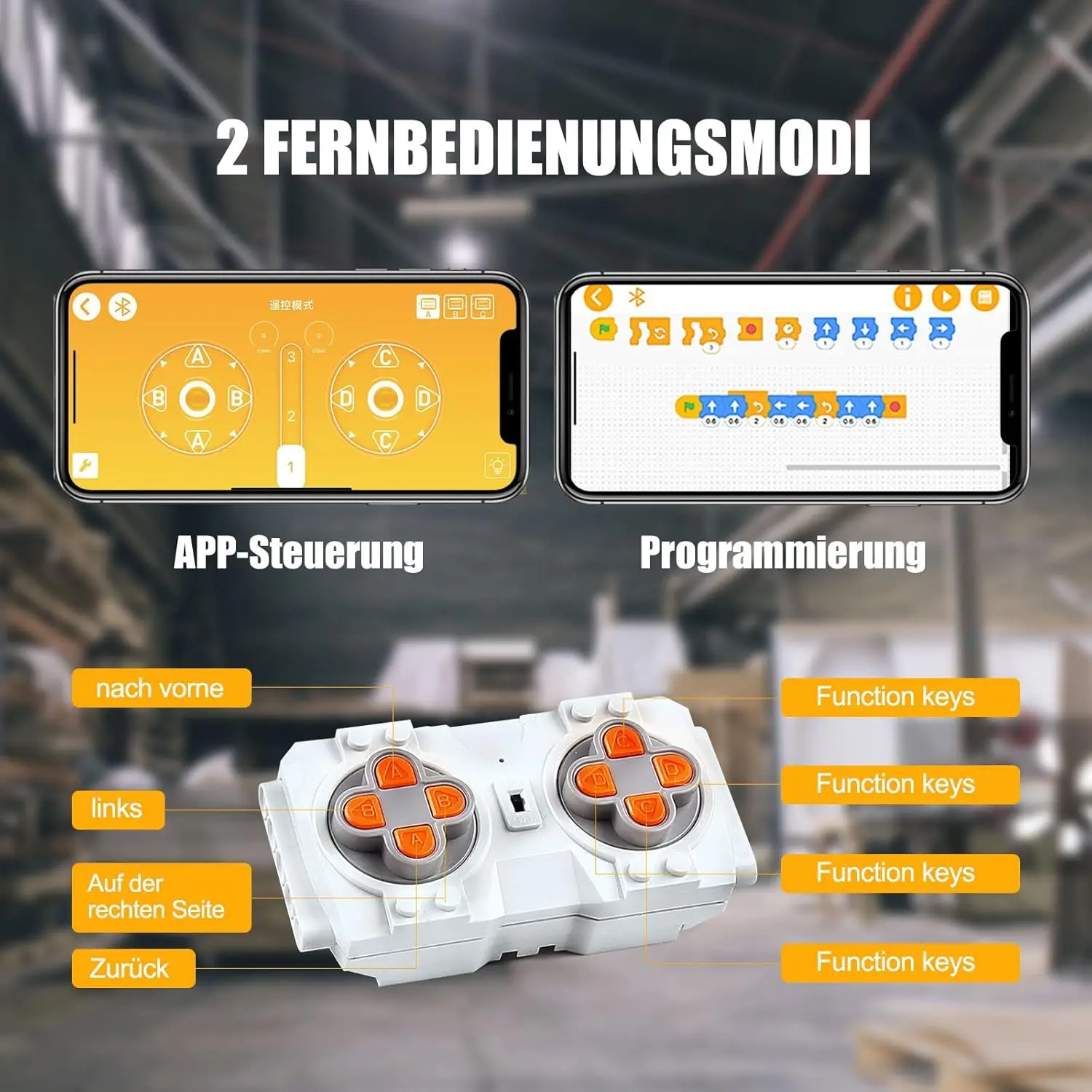 Gabelstapler-Baustein-Set, MOC-Fernbedienung, robustes Regal, angehobenes LKW-Modell, Spielzeug, Geschenkspielzeug für Kinder ab 8 Jahren