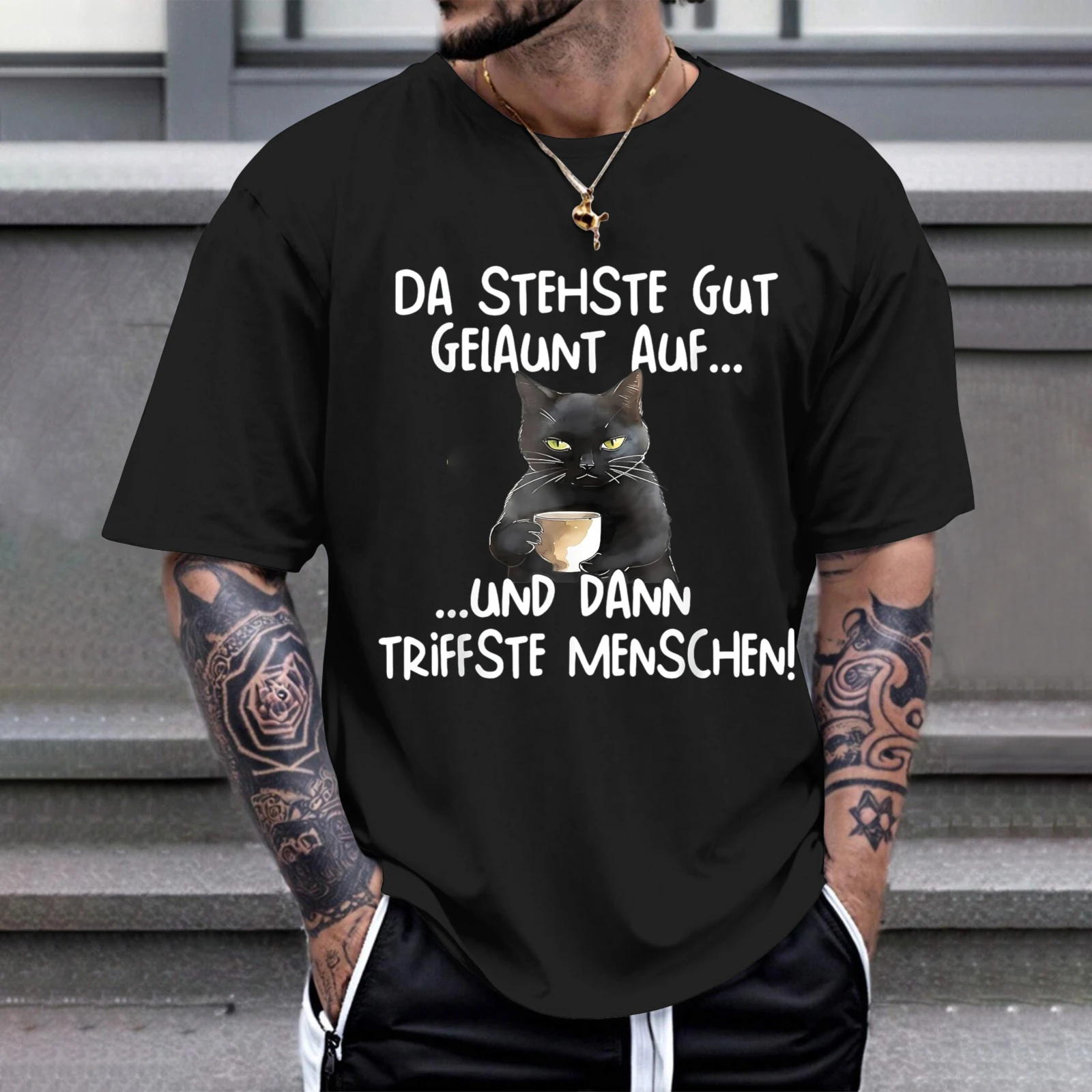 Herren-T-Shirt „There You Stand Well Sound Up And Then You Meet People“ – Perfekt für Freizeitkleidung, Partys und Karneval-Outfits