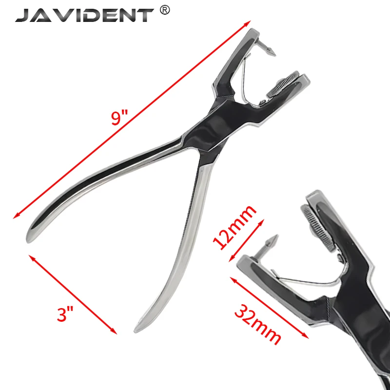 1Pcs Dental Instrument Rubber Stamp Punching Pliers; Oral Rubber Stamp Exam Practice Punch; Stainless Steel Punching Pliers