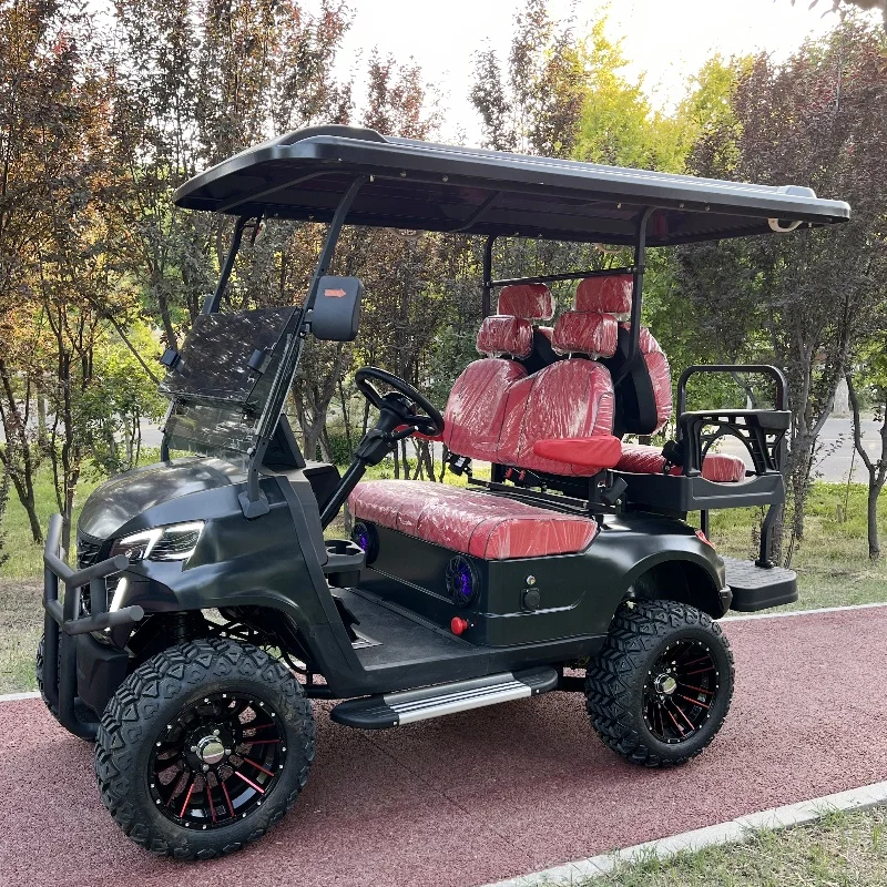 

China 72 Volt 4 Person Electric Adult Golf Cart Buggy Lithium Battery Golf Buggy 5KW Motor Electric Cart
