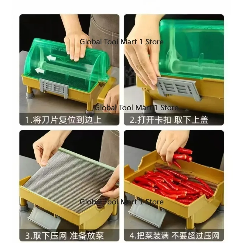 Kitchen Hand-Crank Multi-Function Vegetable Cutter for Dumpling Shops Dumpling Restaurants and Hot Pot Establishments