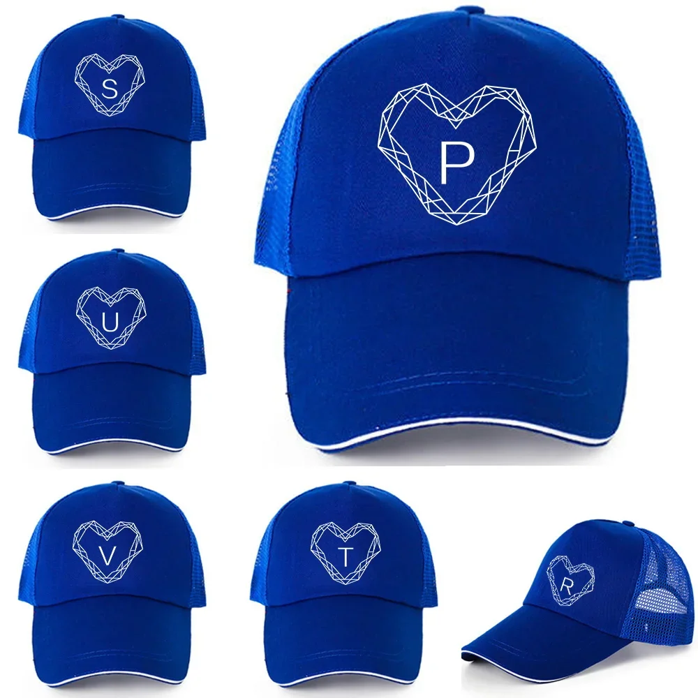 Fashion Baseball Caps Diamond 26 Letter Pattern Men Women Quick Dry Snapback Hats Hip Hop Breathable Mesh Summer New Visors Hats