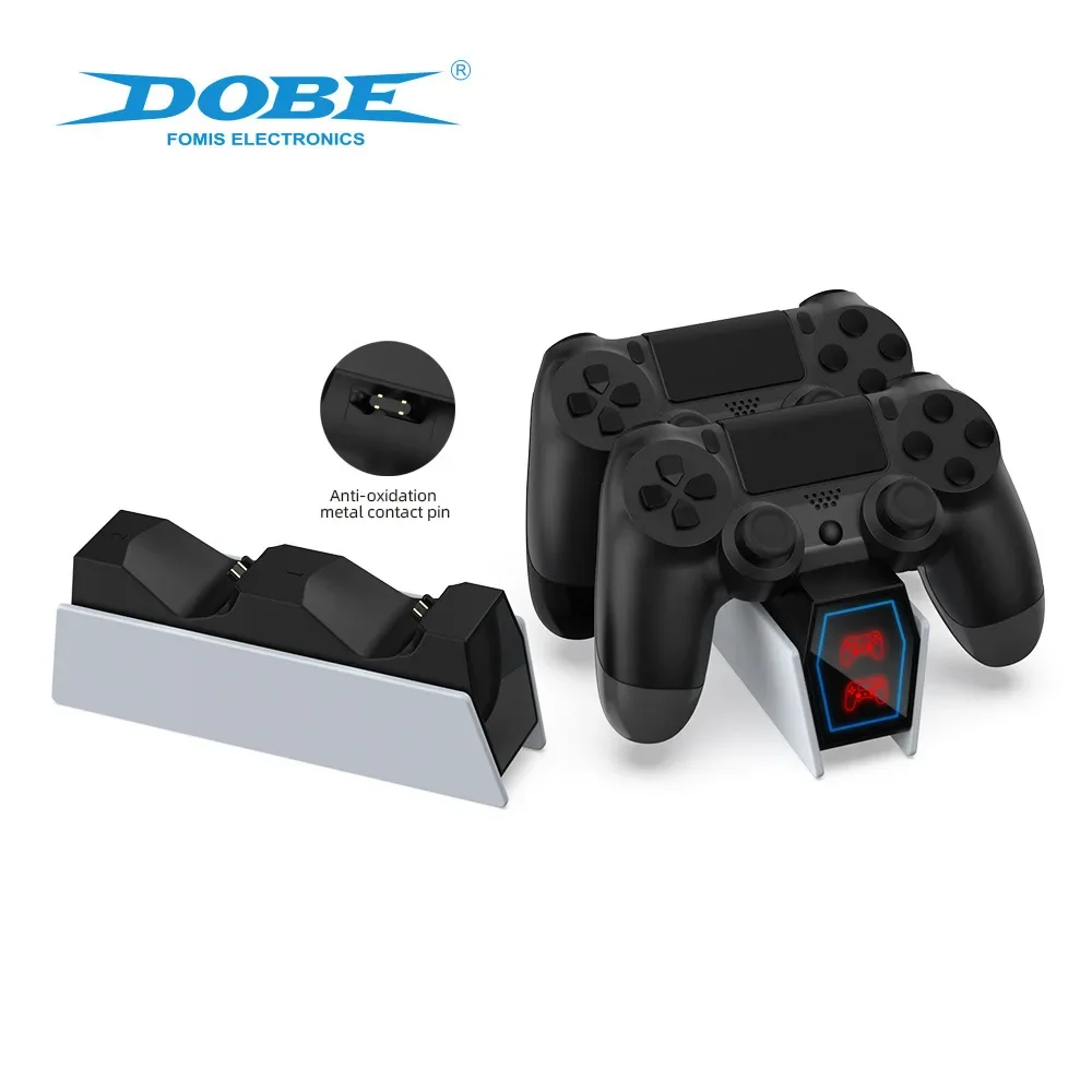 For PS4 Wireless Controller Touchpoint Dual Charge for PS4 SLIM/PRO Gamepad Charging Base with LED Light