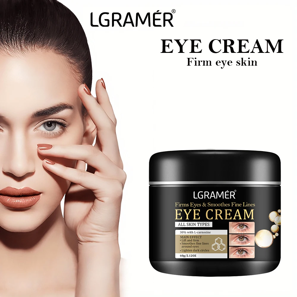 LGRAMER Eye Cream Deep Moisturizing Eye Cream Eye Care Smooth Eye Wrinkles Fade Dark Circles Moisturize Eye Sockets 60g