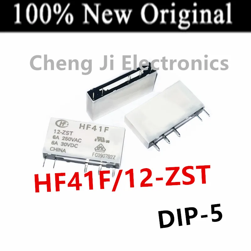 10PCS/Lot  HF41F-5-ZST 、HF41F-12-ZST 、HF41F-24-ZST  DIP-5  New original miniature power relay  HF41F/24-ZST、HF41F/5-ZST、HF41F/12