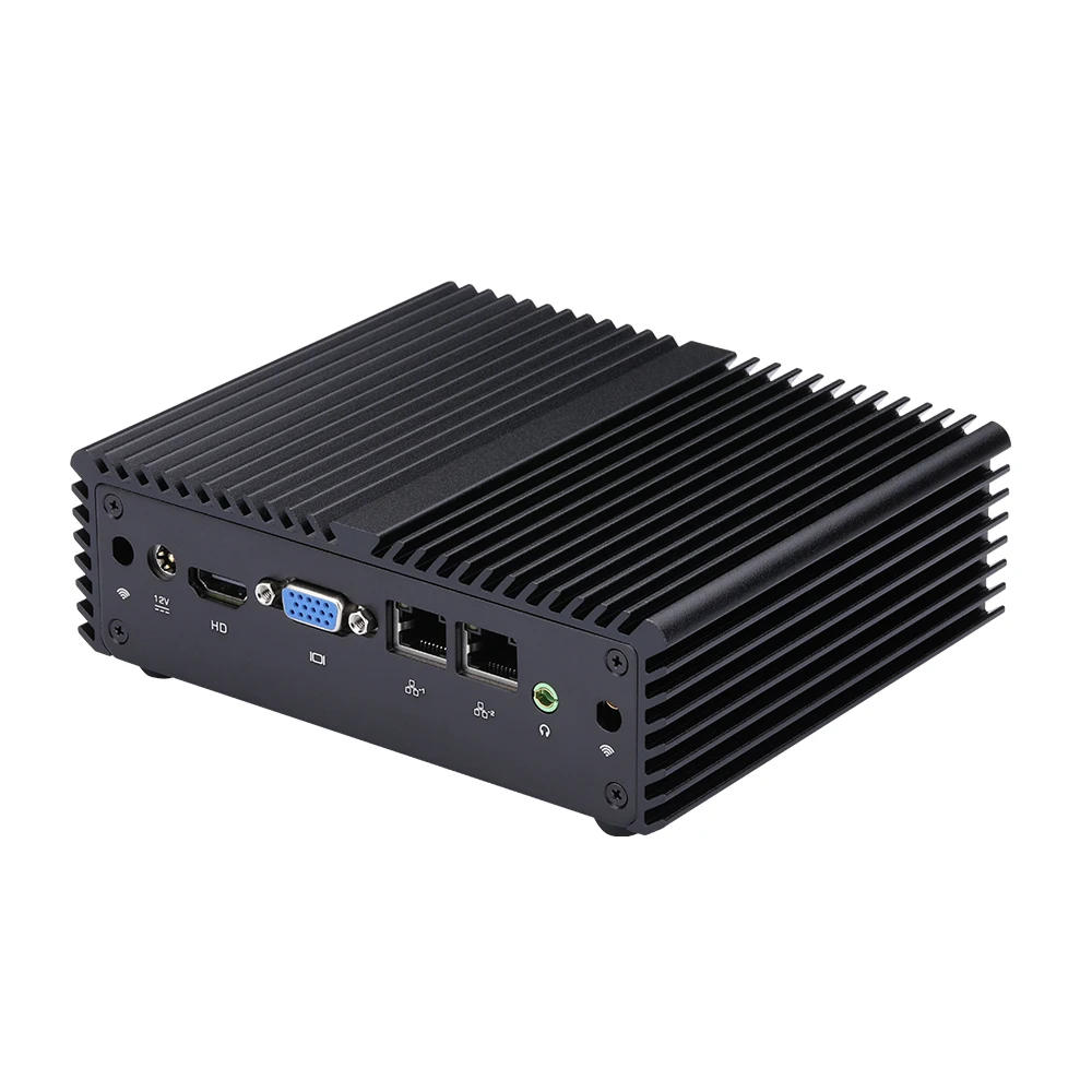 Qotom Mini PC Q190S-CPU Celeron j1900 Quad Core 2,0 GHz/RAM DDR3/SSD MSATA/Doppia LAN/Senza ventola