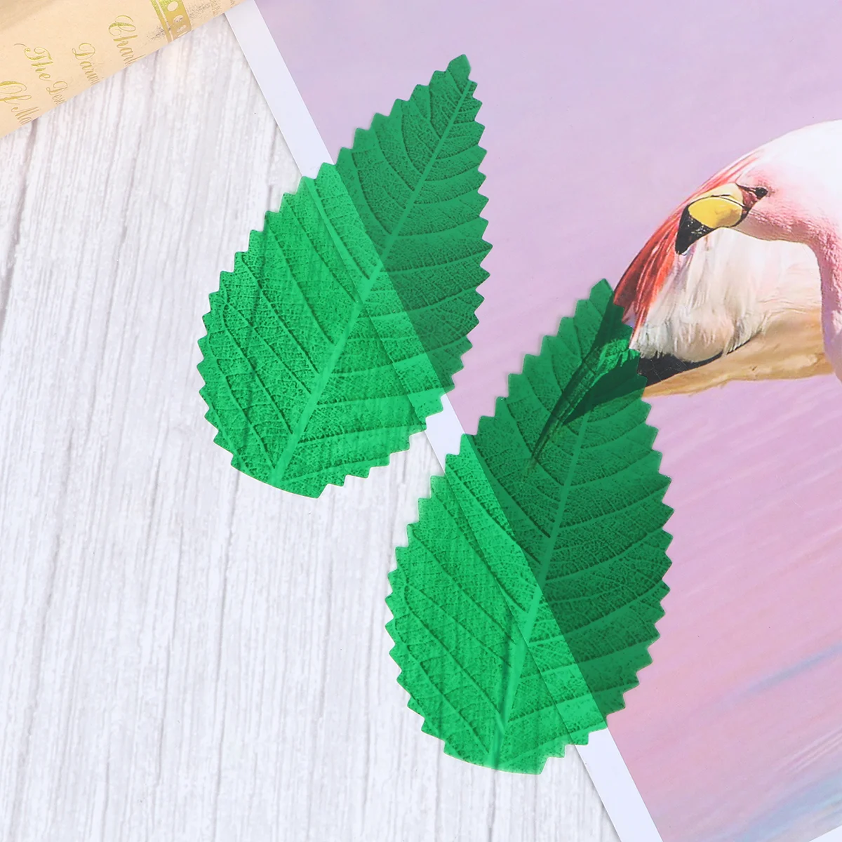 200 pezzi di piante artificiali per decorazioni per sushi, foglie per piatti di sashimi, ornamenti finti