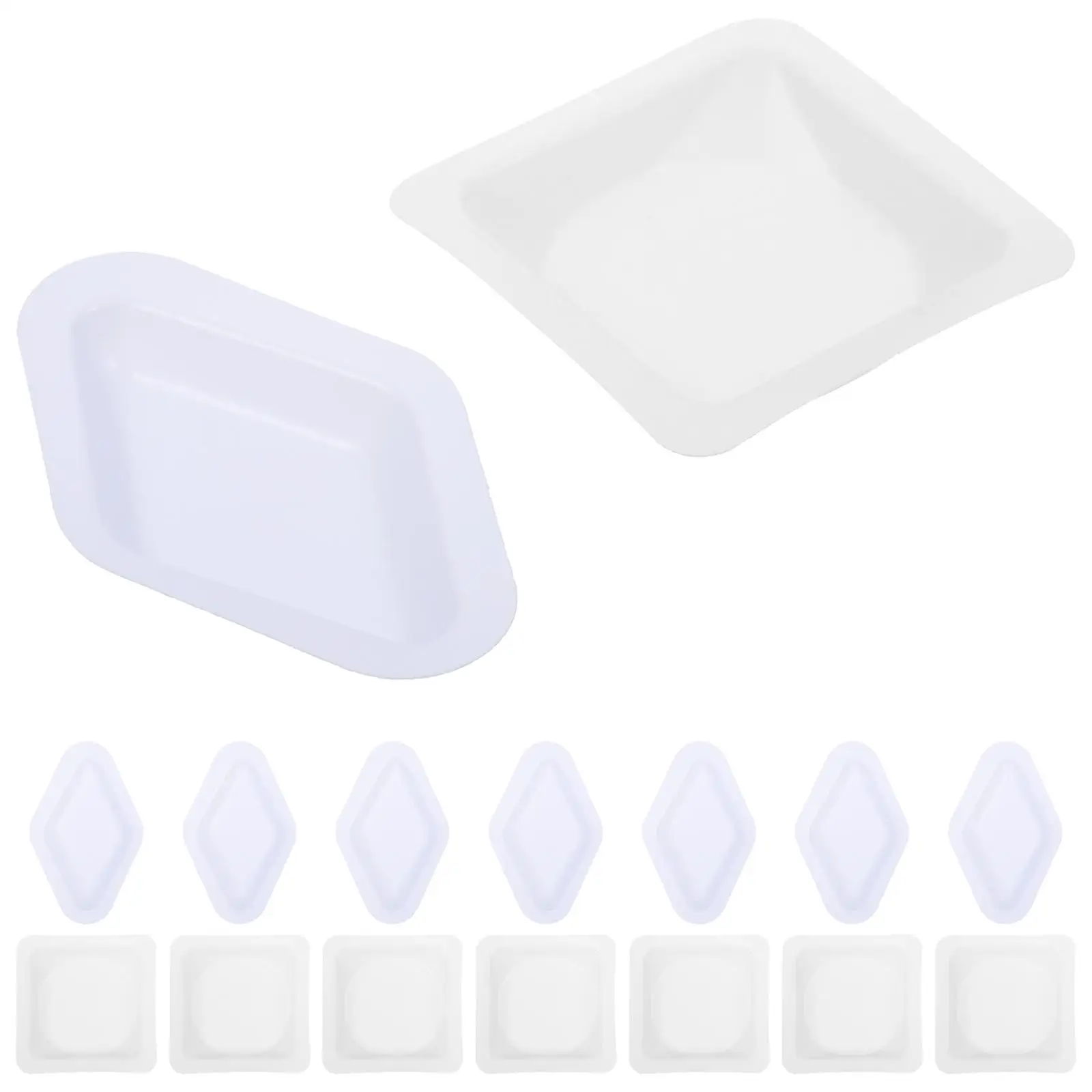 

100pcs Weighing Dishes Powder Boats Laboratory Plates Tray Plastic Pans Lightweight Practical Storage Use Accurate Precision