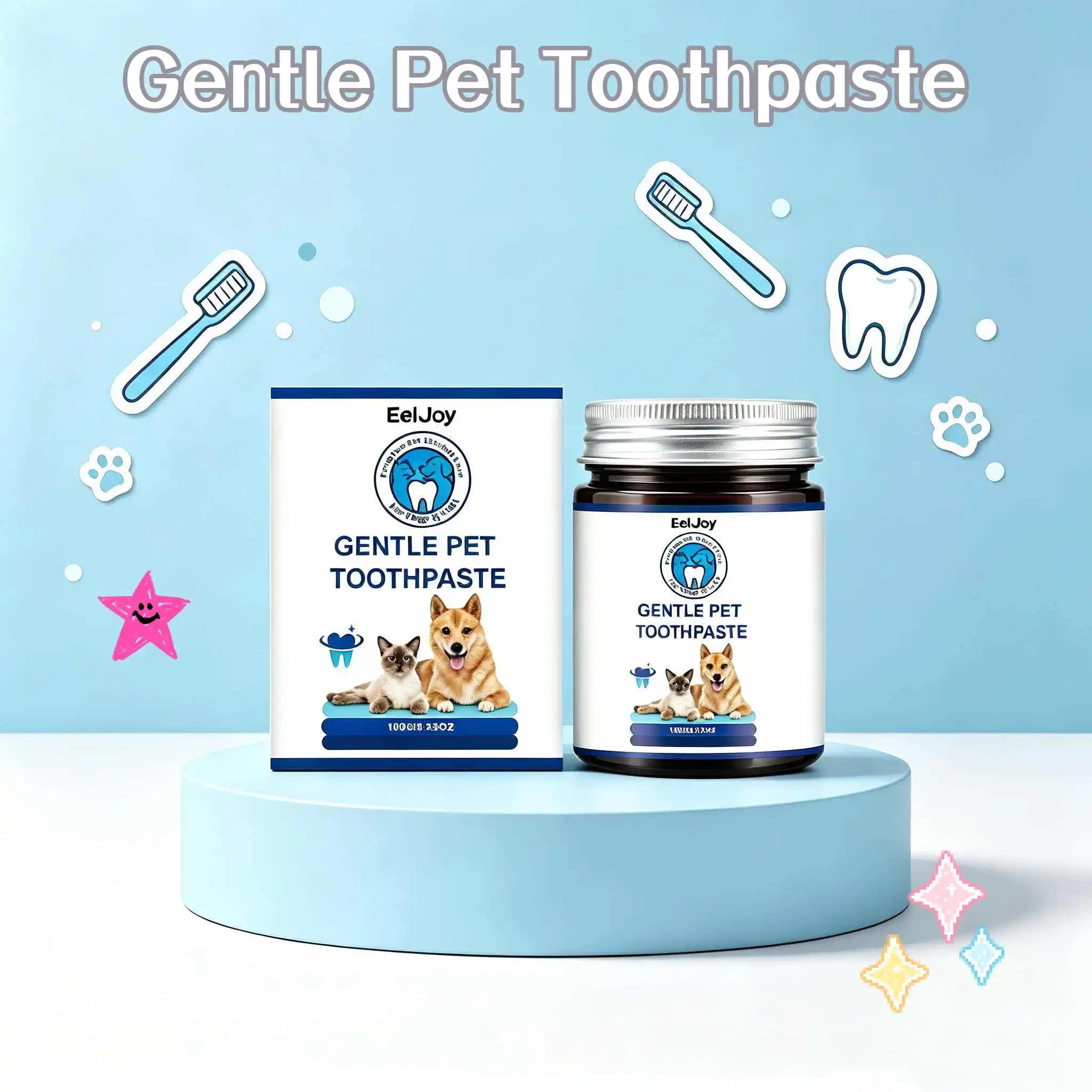 Pet Toothpaste For Dog And Cats Freshens Breath Gentle Formula Oral Cleaning Product All Breeds Pets Teeth Cleasning Toothpastes