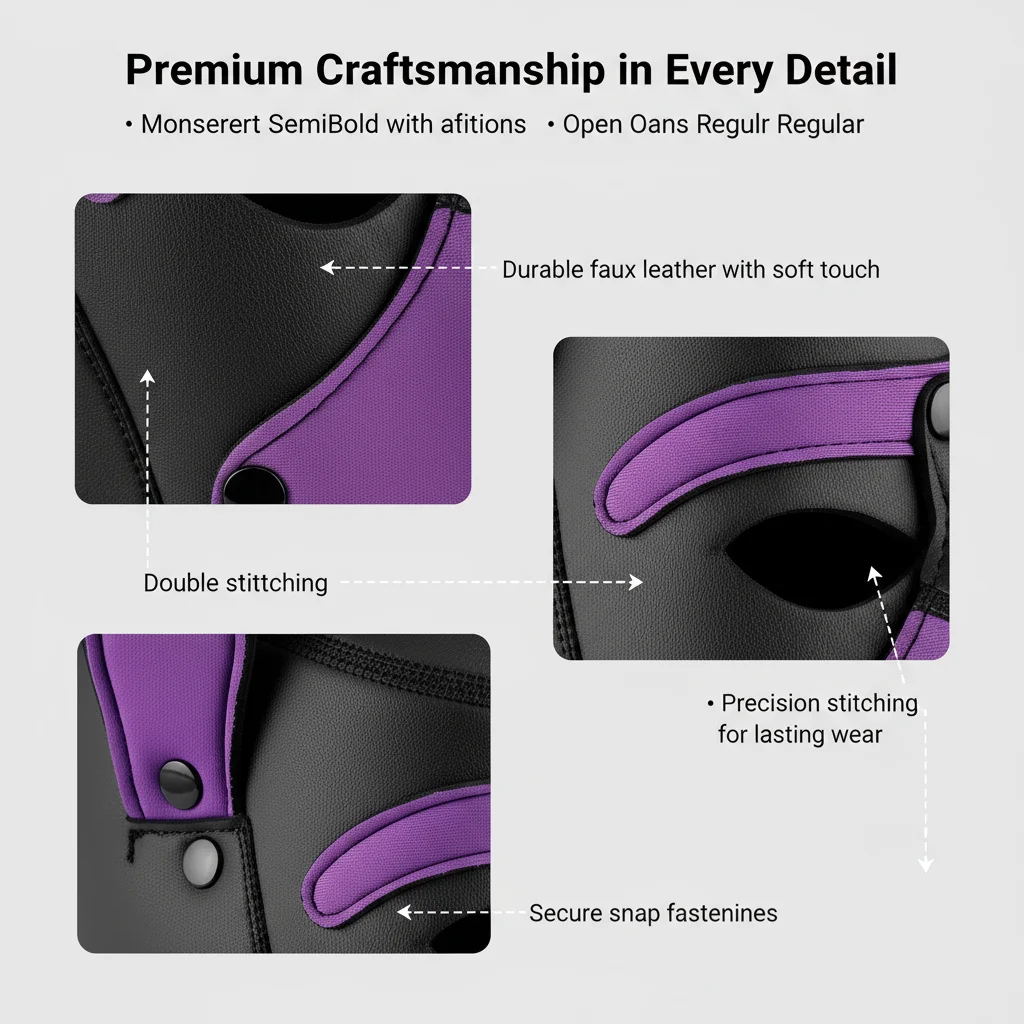 XL 사이즈 PU 신형 대형 개 머리장식 풀페이스 페티시 강아지 코스프레 마스크 후드 남녀 공용 할로윈 파티 섹시 코스튬