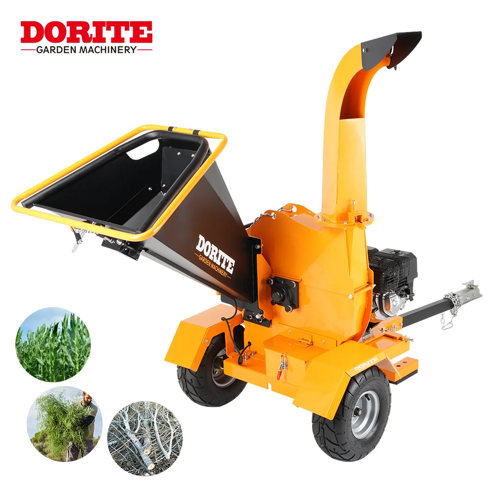 China Factory Price With OEM 15hp Engine Tree Shredder Log Wood Crushe Mulcher Chipper Branch Wood Chipper Shredder
