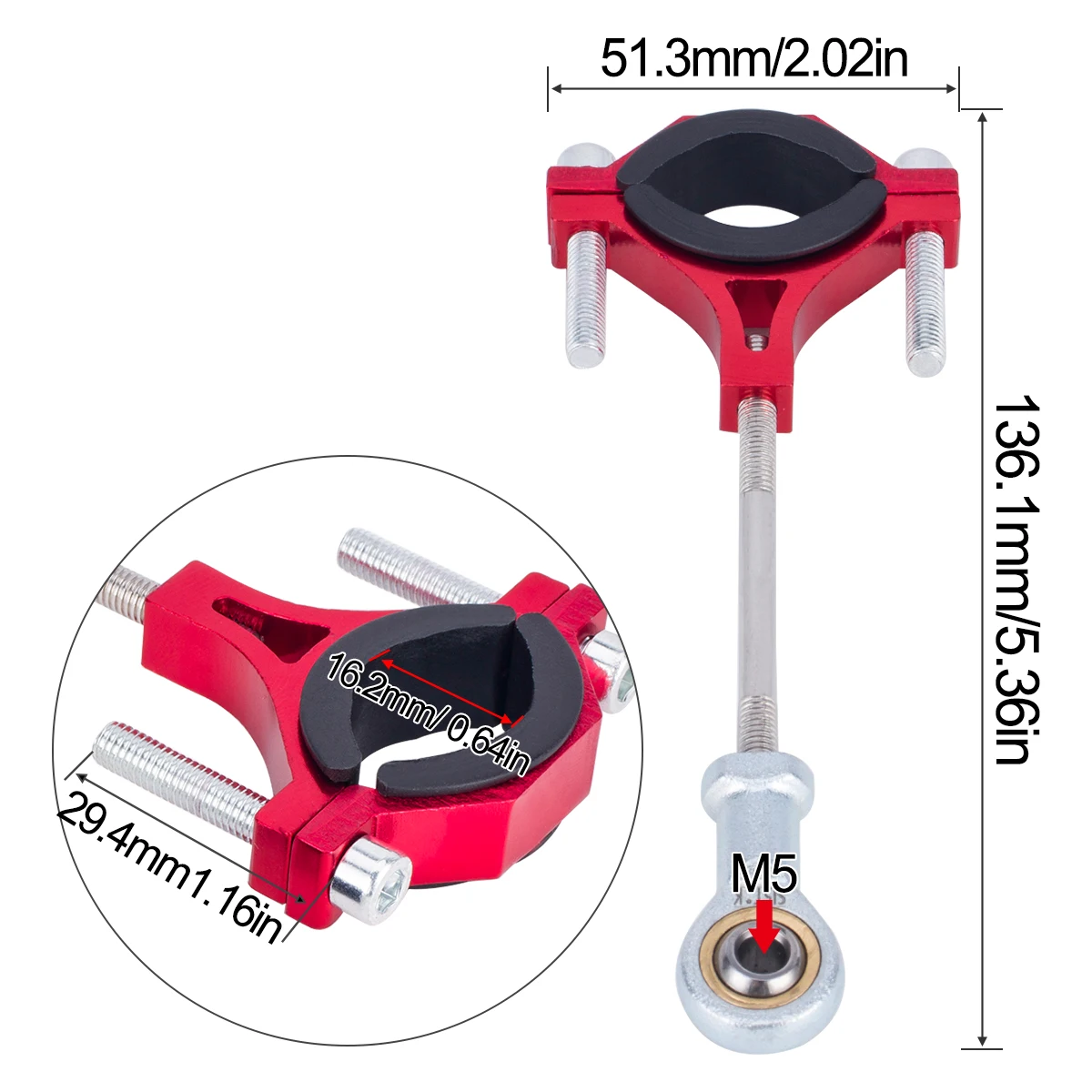 1Pcs  Aluminum Trailer Hook for TRX4 Traxxas SCX10 - Compatible with 1/7 1/8 1/10 RC Crawler Cars - Camping Vehicle Upgrade Part