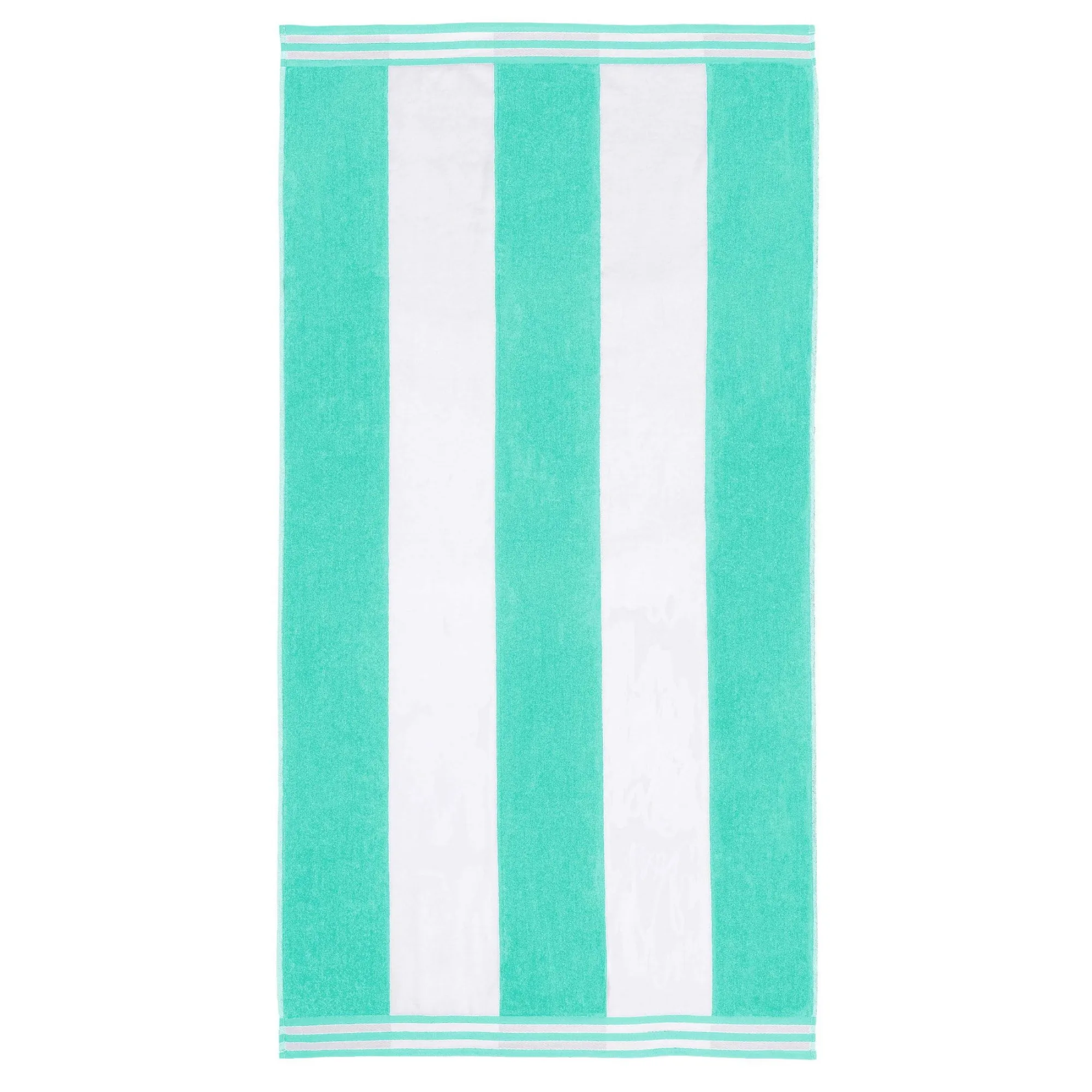 Superior Cabana Striped 1-Piece Oversized Cotton Beach Towel, Mint