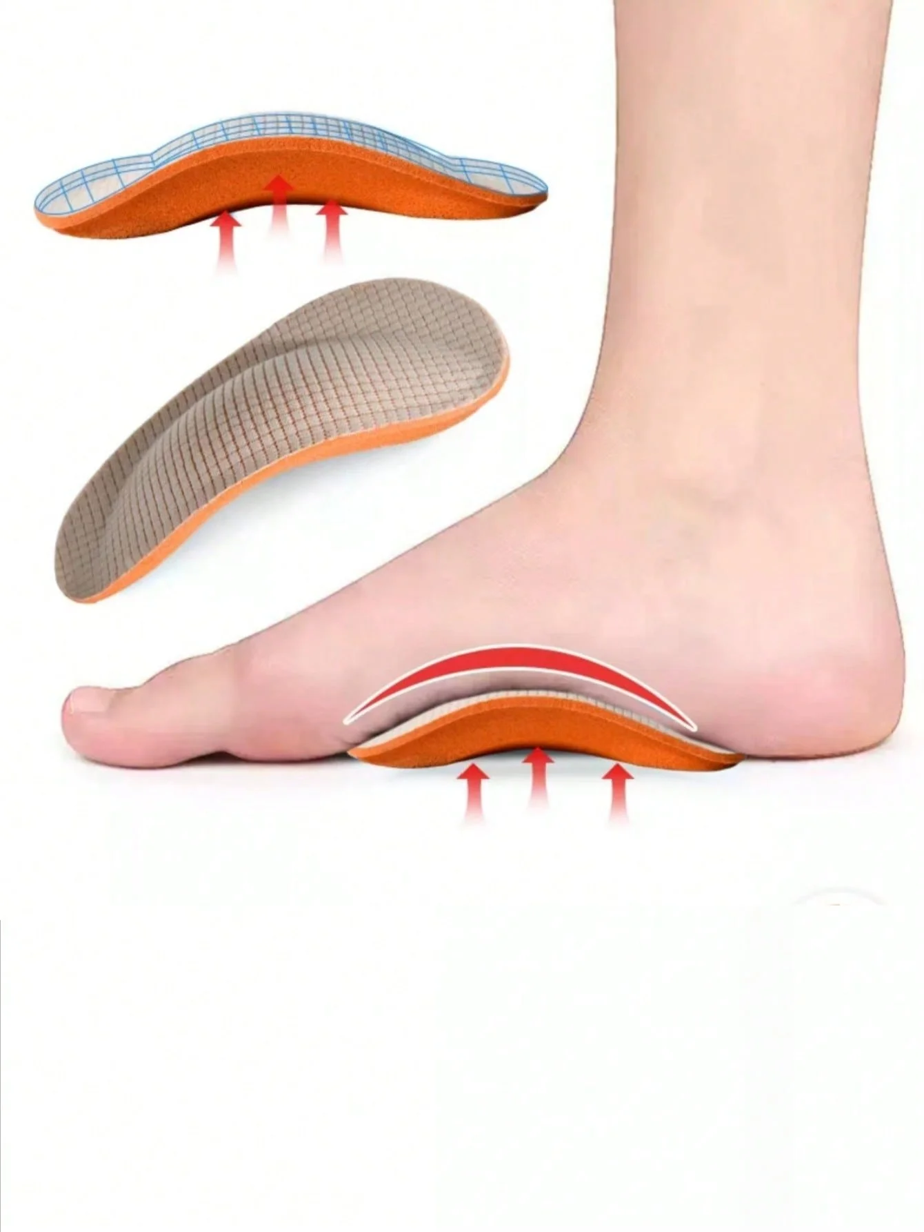 1 Pair Of EVA Arch Support Half Cushions Non Slip Arch Cushion Flat Feet Sports Palm Pad Heart Cushion Shoe Insoles image 4